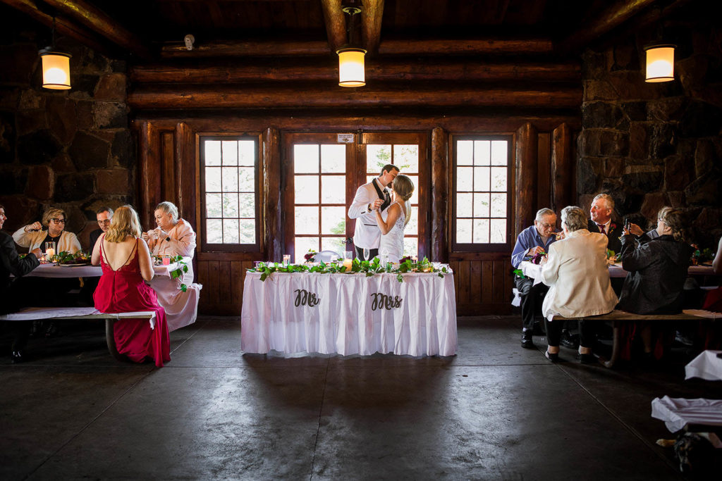 Wedding reception in Gooseberry Falls State Park Lakeview Shelter