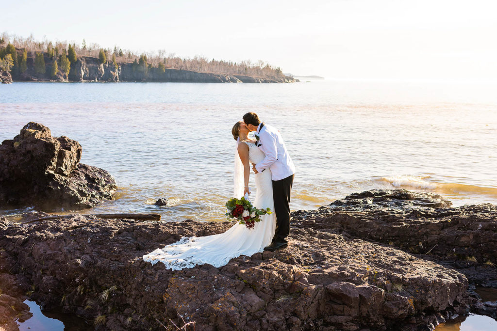 Minnesota North Shore Gooseberry Falls State Park Elopement