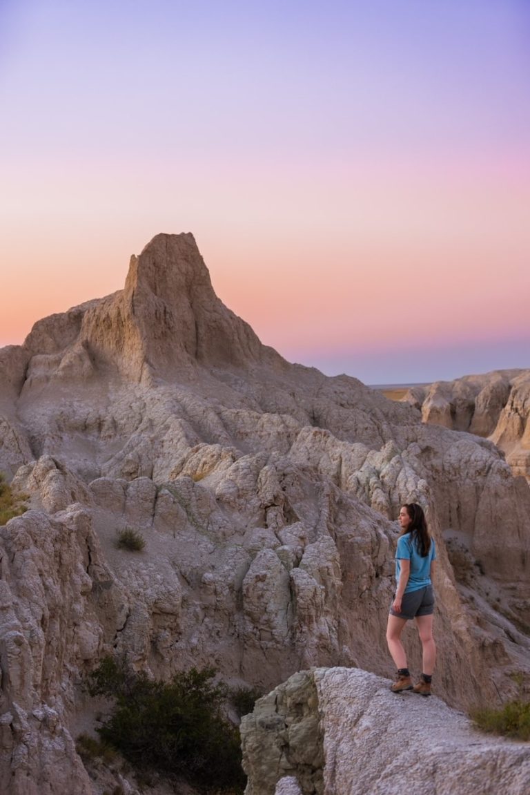 The views of Badlands National Park at sunset are hard to beat. This overlook is a perfect place to say your vows during your elopement.